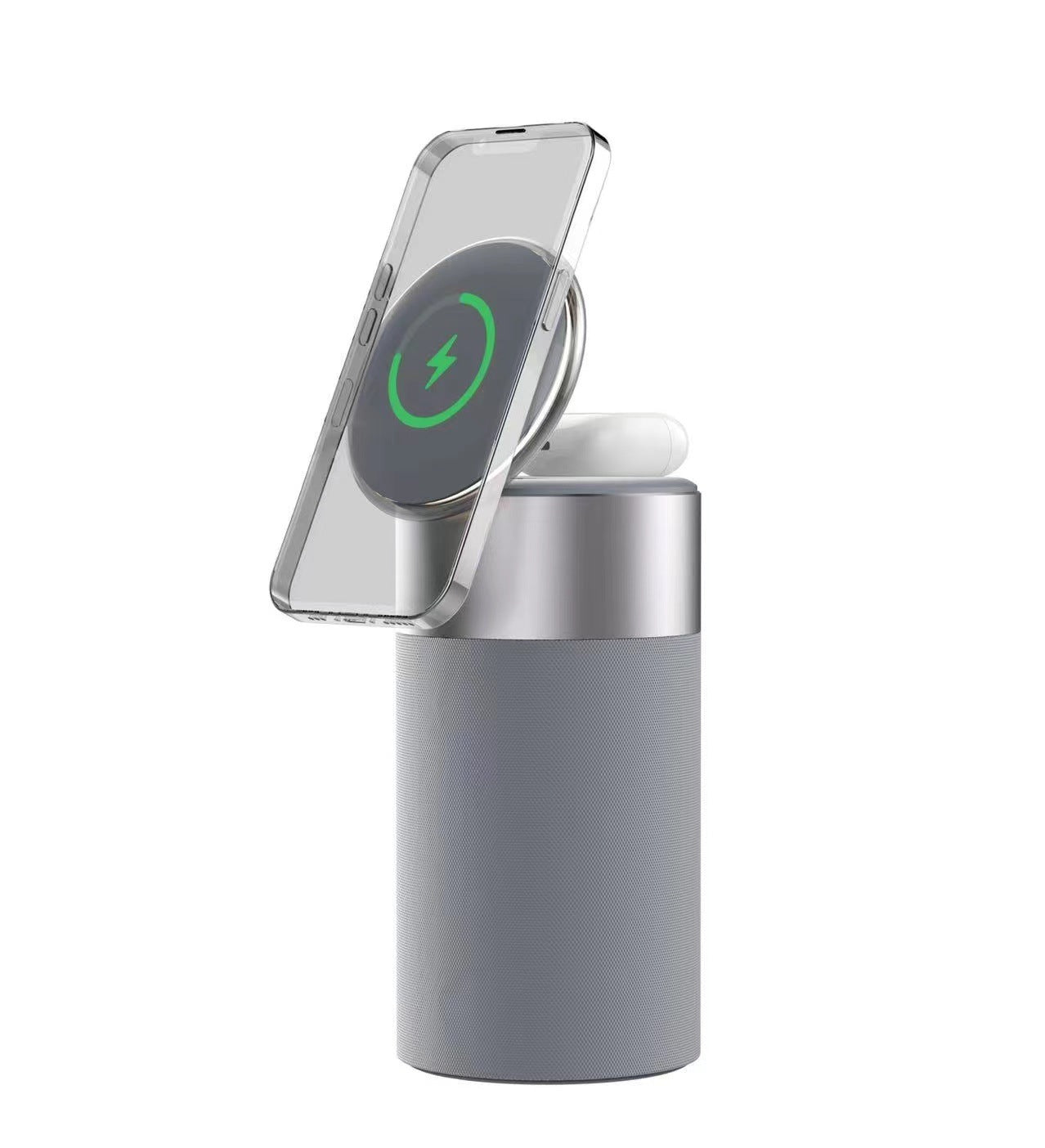 3-in-1 Wireless Charger & Bluetooth Speaker with Touch Lamp
