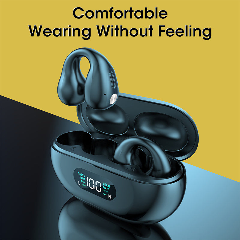 Bone Conduction TWS Ear Clip Bluetooth 5.3 Earbuds